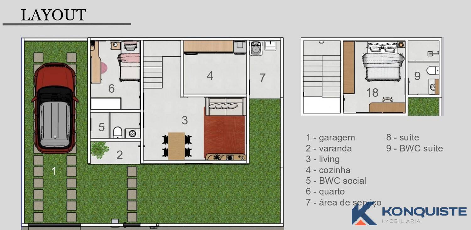 Casa, 2 quartos, 67 m² - Foto 2